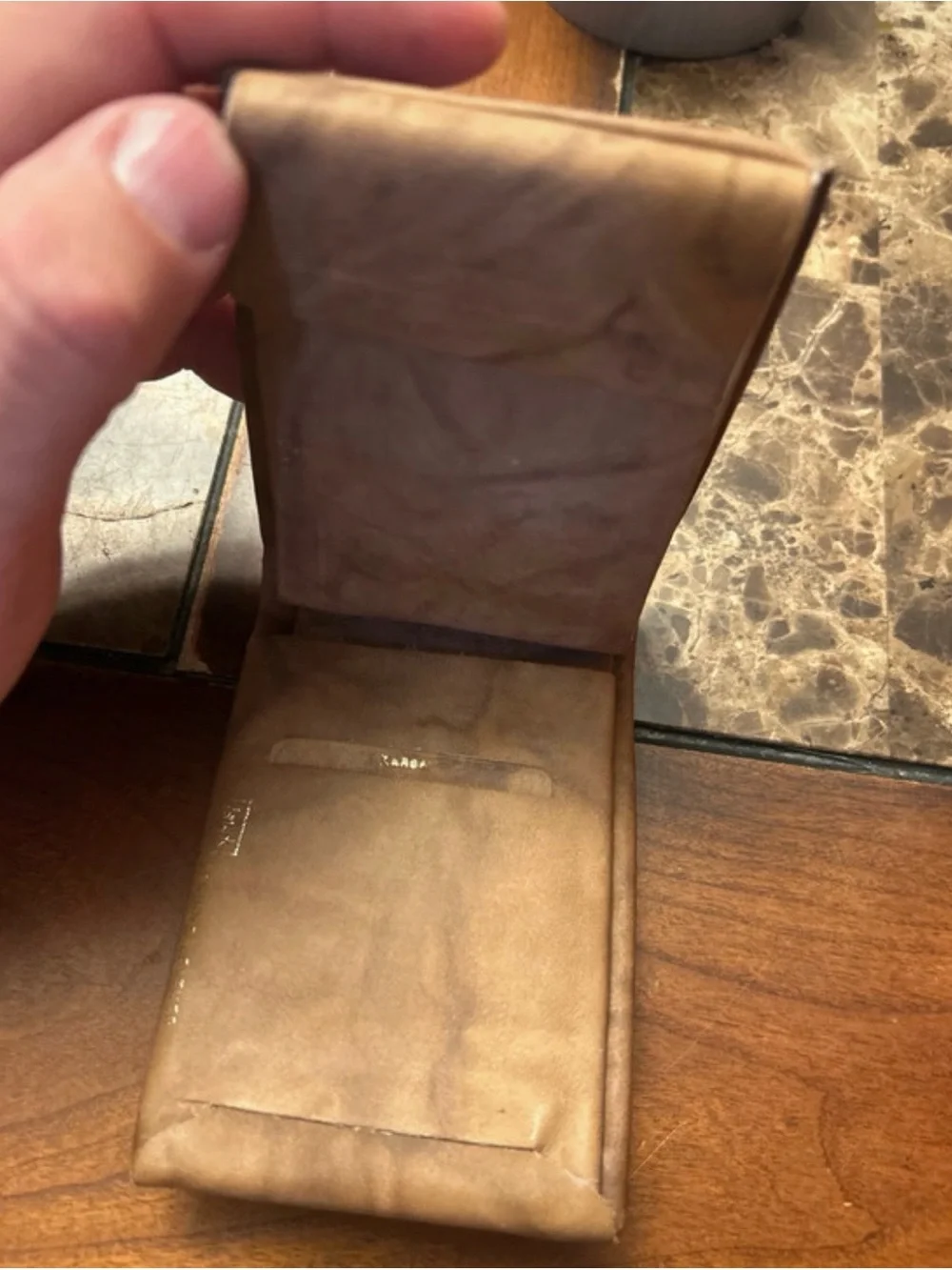 Tony Lams Genuine leather handmade Leather Bifold Wallet